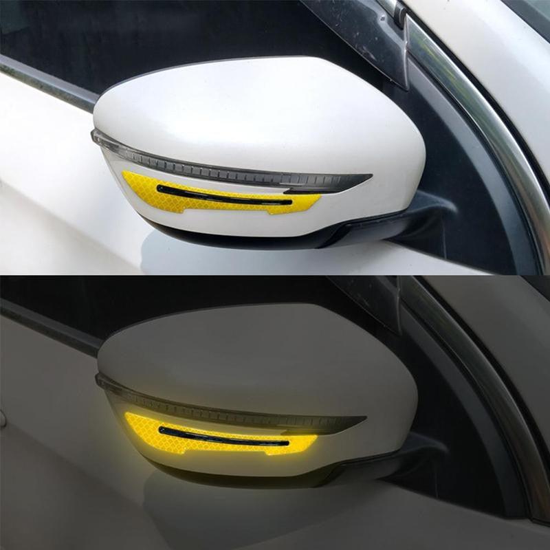 1 Pair Car Rearview Mirror Reflective Sticker Car-styling Safety Warning Reflective Sticker Car Rearview Mirror Decorative Strip Reflective Car Stickers Set Rearview Mirror Reflective Warning Stickers Car Side Reflective Stickers
