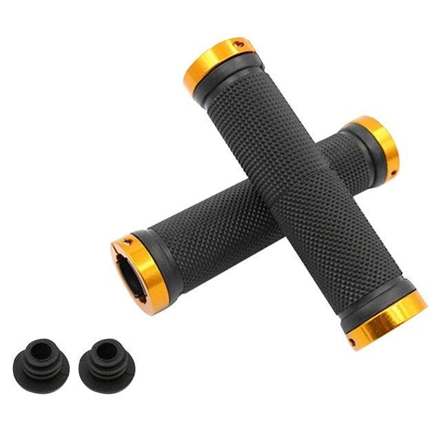 1 pair Road Cycling Handlebar Grips Anti-Skid Rubber Bicycle Grips Mountain Bike Lock On Bicycle Handlebars End Grips Handle Grip With Aluminum Lock Bike Grip For Scooter Cruiser Tricycle Wheel Chair Mountain Road Urban Foldable Bike