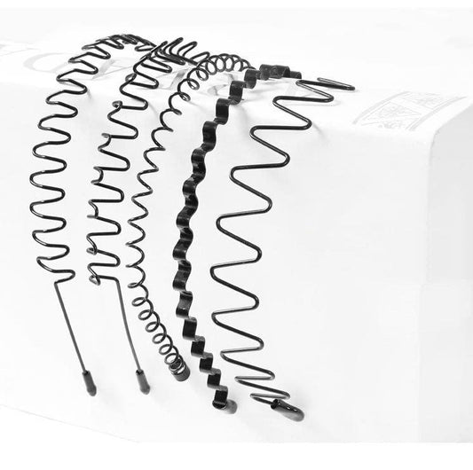 1 pc Fashion Wave Men's Women Unisex Black Wavy Hair Head Hoop Band Sport Headband Hairband Gorgeous Hair Accessories For Men And Women