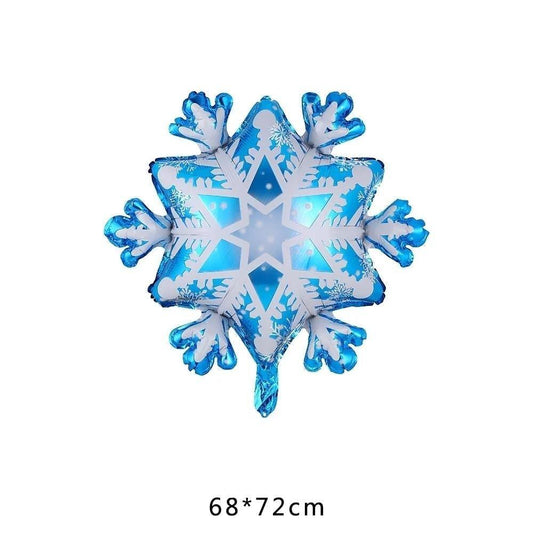 104pcs Snowflake Ice Snow Metal Balloon For Birthday Party Decor Baby Showers Winter Themed Balloons For Party Wedding and Birthday Boy Party Ballons