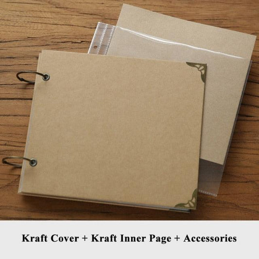 10Inch Wedding Photo Album Scrapbook Cardboard Albums Photo Baby Scrapbooking Album Blank Cover Travel Albums For Photos Home Decor House Decoration DIY Memorable Gifts For Loved Ones