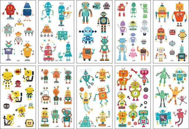 10pcs Dinosaur Sticker Temporary Tatoo Waterproof Colorful Elegant Children Tattoos