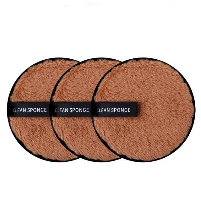 1/3PCS New Makeup Removal Sponge Flutter Wash Cotton Flapping Reusable Wet Sponge Face Puff Soft Natural Cleaner Premium Microfiber Cloth