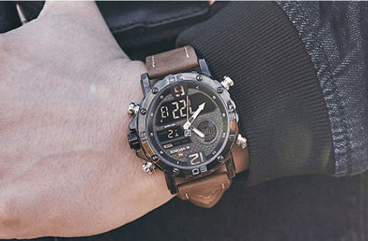 Men's Sports Waterproof Digital Analog Multifunction Watch Excellent Design Perfect Gift