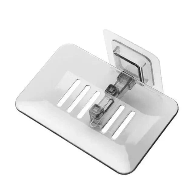 1PC Bathroom Shower Soap Box Dish Storage Plate Tray Holder Case Wall-mounted Soap Holder Housekeeping Container Soap Dish Drainer Tray - Suction Cup Soap Dish Holder Wall Mounted for Bathroom Shower Pack