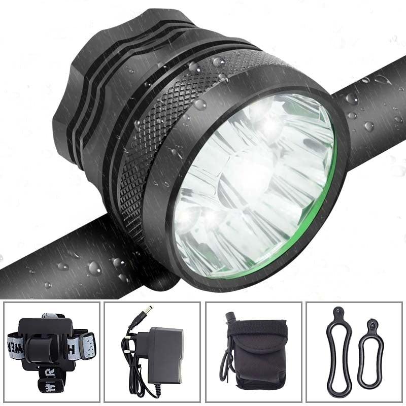 2 IN 1 Bicycle Headlight Bike Light Front Head Lamp Cycling Flashlight Mountain Bicycle Front Light With 6400mAh/8400mAh Rechargeable Battery Pack 3 Modes Bike Front Headlamp