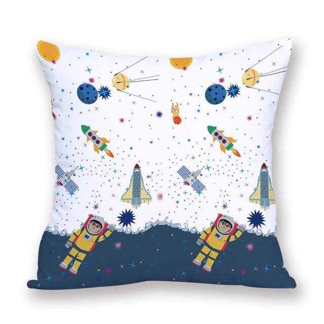 2021 New Space Home Pillow Universe Sun Planet Pillows Decorative Throw Pillow Cover Universe Outer Space Planets Star Pillow Case Pillow Cushion Covers Decorative Pillow Spaceship Cover