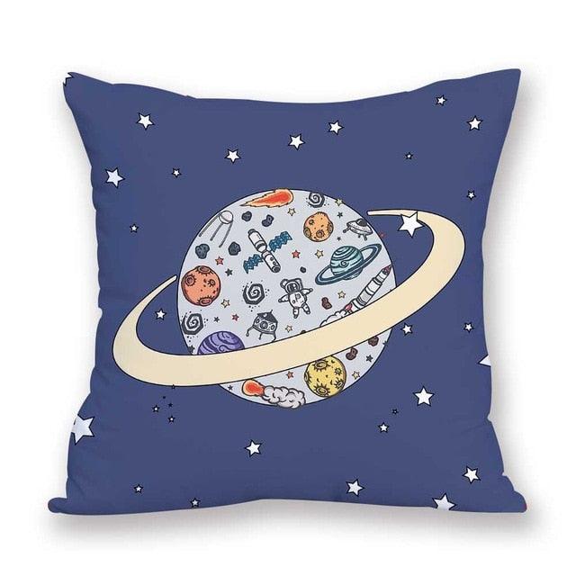 2021 New Space Home Pillow Universe Sun Planet Pillows Decorative Throw Pillow Cover Universe Outer Space Planets Star Pillow Case Pillow Cushion Covers Decorative Pillow Spaceship Cover