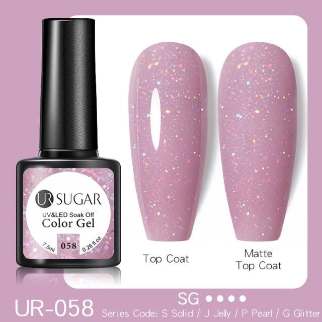 2022 New Reflective Glitter Nail Gel 8ml Permanent UV/LED Glossy Effect Popular Diamond Nail Gel Design For Womens