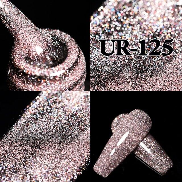 2022 New Reflective Glitter Nail Gel 8ml Permanent UV/LED Glossy Effect Popular Diamond Nail Gel Design For Womens