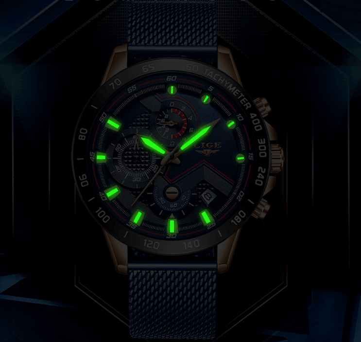 Men's Sports Waterproof Watch With Stainless Steel Bracelet Unique Design Perfect Gift For Your Man