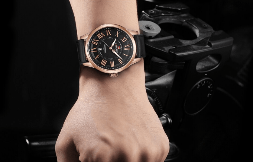 Universal Waterproof Watch With Details Of Great Design Numbers And Date Display Perfect Gift