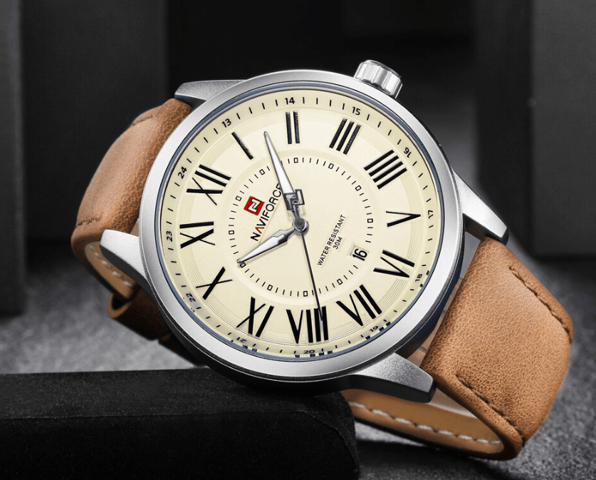Universal Waterproof Watch With Details Of Great Design Numbers And Date Display Perfect Gift