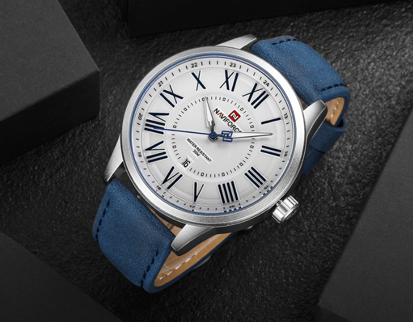 Universal Waterproof Watch With Details Of Great Design Numbers And Date Display Perfect Gift