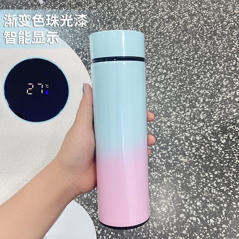 500ml Stainless Steel Intelligent Insulation Water Bottle Vacuum Bottle Insulation Touch Intelligent Temperature Display Intelligent Touch Display Temperature 304 Stainless Steel Thermos Water Bottle