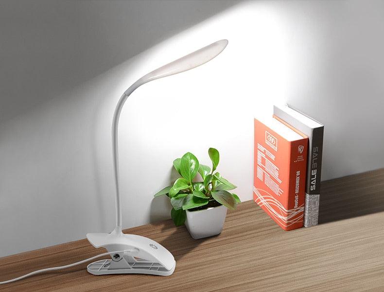 5V USB power LED Desk lamp Flexible study Reading Book lights Eye Protect Table lamp With Clip For Home Decorative Table Lamp Cute Study Lamps for Bedroom Décor