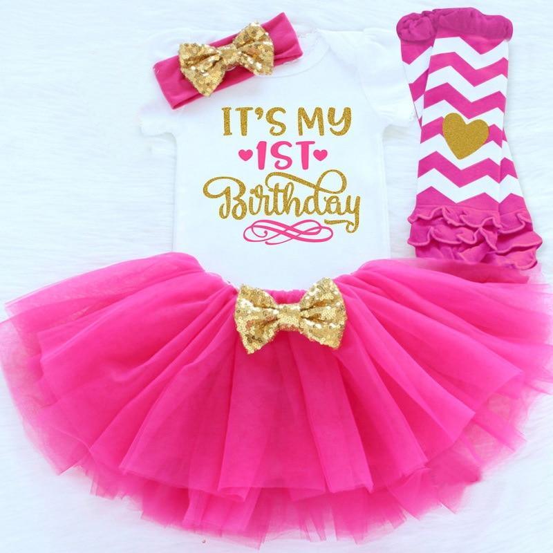 Unicorn Party Dresses For 1 Year Baby Girl Birthday Outfits FOr 1st Birthday Party