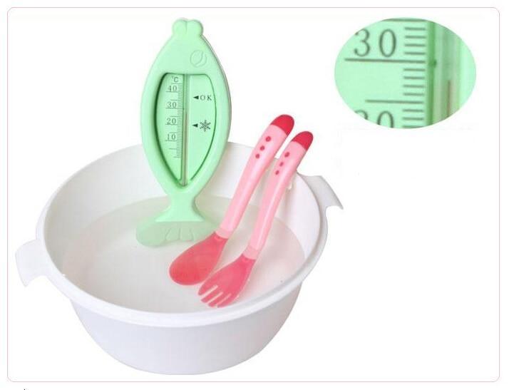 1 Set Children Kids Tableware Temperature Silicone Soft Spoon Fork Cutlery Feeding Dish Infant Boys and Girls Unique Baby Feeding Tool