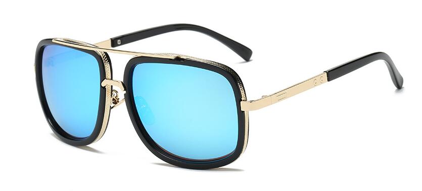 Classic Brand Luxury Square Gold Metal Frame Woman and Man Unisex Top Oversized Bog Frame Elegant Sunglasses For Summer Designer
