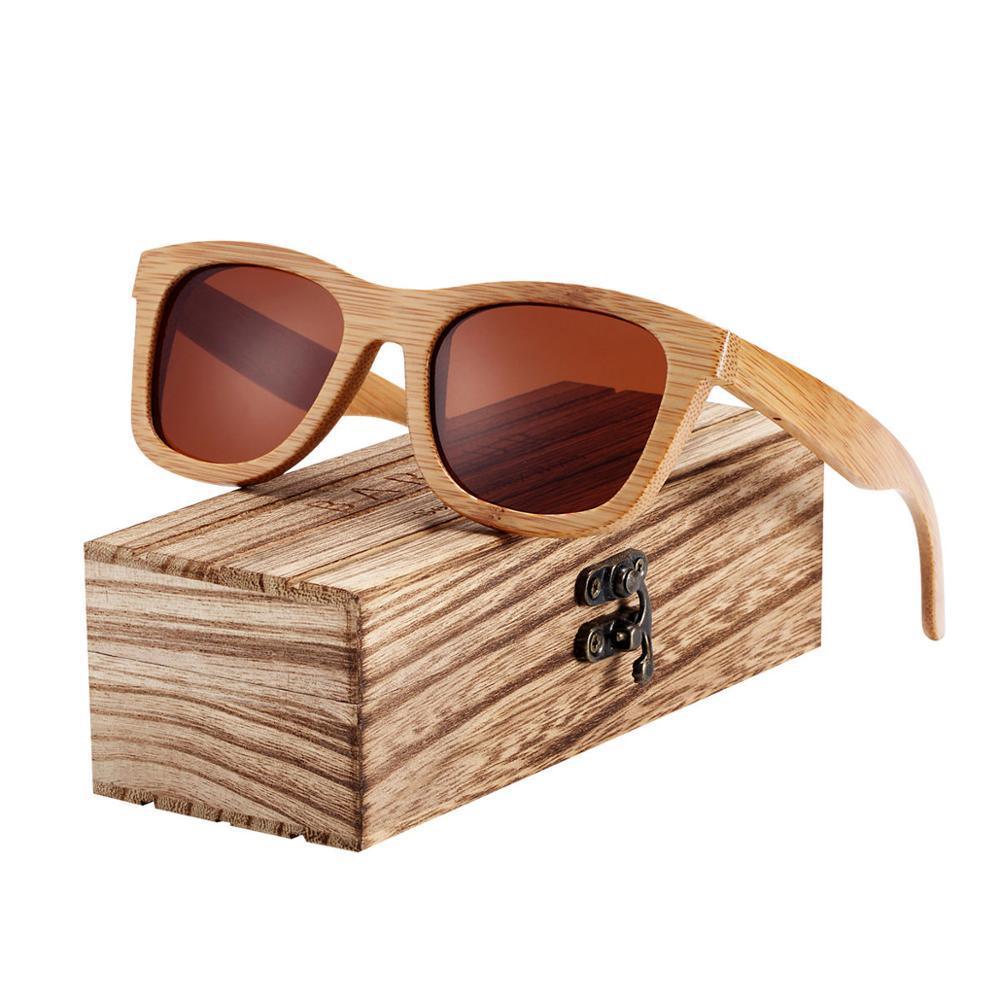 Handmade Bamboo Wood Luxury Retro Men and Women Polarized Sunglasses Beach Wooden Glasses Oculos de sol With UV400 Protection l