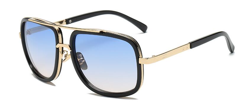 Classic Brand Luxury Square Gold Metal Frame Woman and Man Unisex Top Oversized Bog Frame Elegant Sunglasses For Summer Designer
