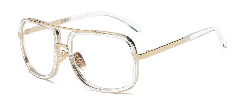 Classic Brand Luxury Square Gold Metal Frame Woman and Man Unisex Top Oversized Bog Frame Elegant Sunglasses For Summer Designer