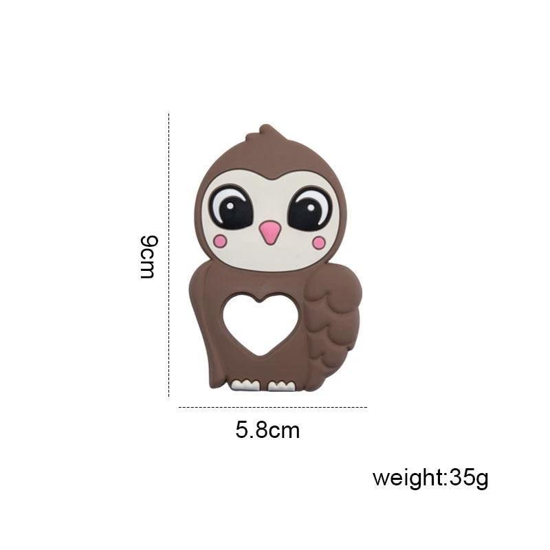 Silicone Baby Teether Toddler Toy, Stroller Accessories For Pacifier Chain Owl Food Grade Toys Baby Teether