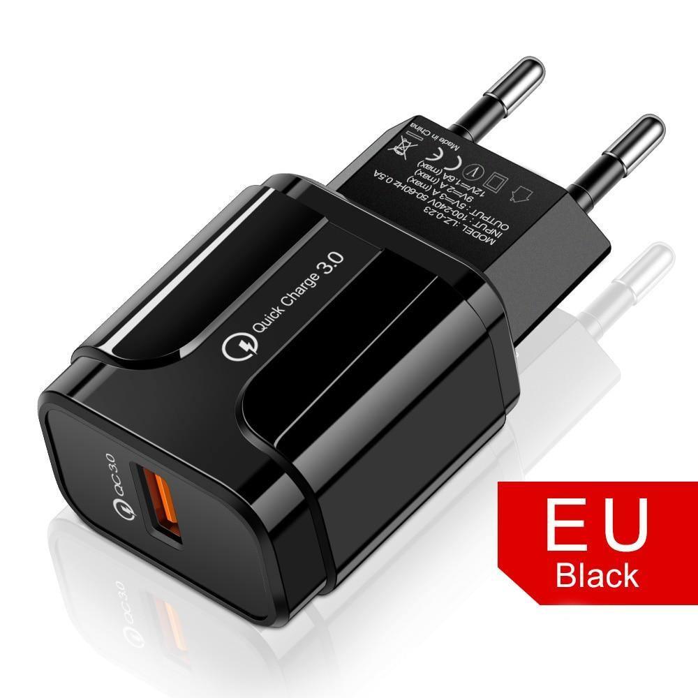 Quick Charge 3.0 USB Charger QC 3.0 Fast Charging Plug Adapter Wall Mobile Phone Chargers