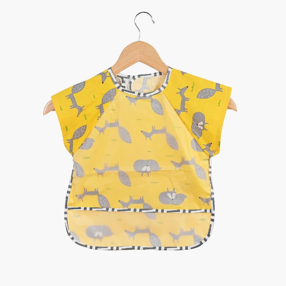 Baby Bibs Cotton Cartoon Children Accessories Short Sleeve Eco Friendly Waterproof Washable Clothing Bib for Kids
