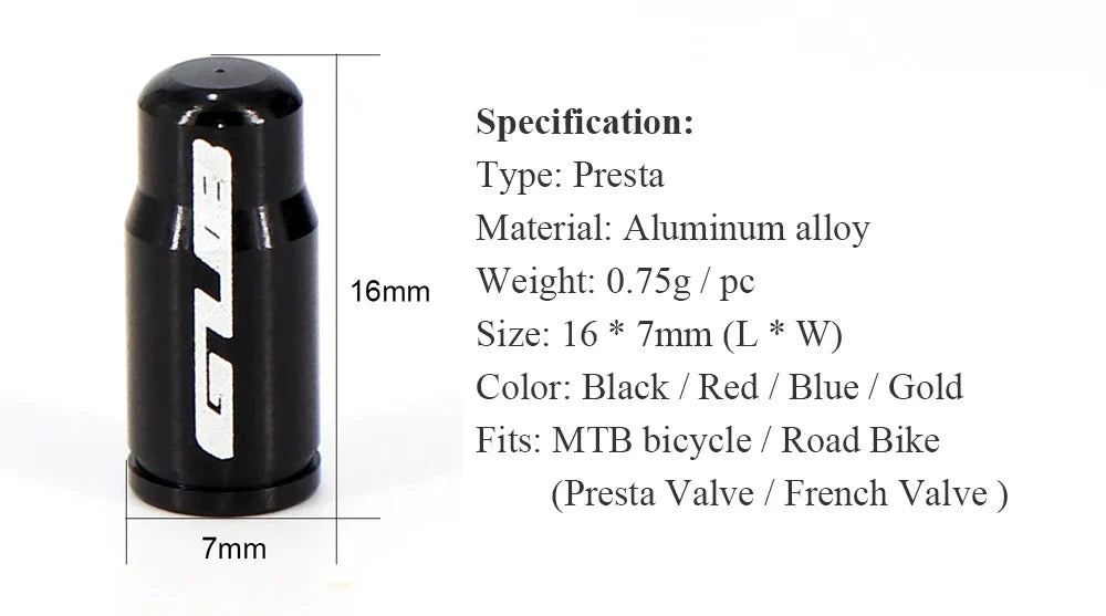 Aluminum Valve Stem Caps (Bike/Motorcycle/Car)