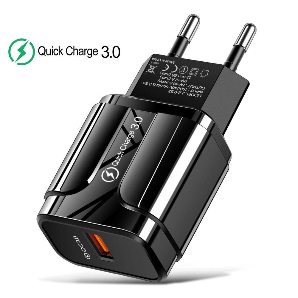 Quick Charge 3.0 USB Charger QC 3.0 Fast Charging Plug Adapter Wall Mobile Phone Chargers