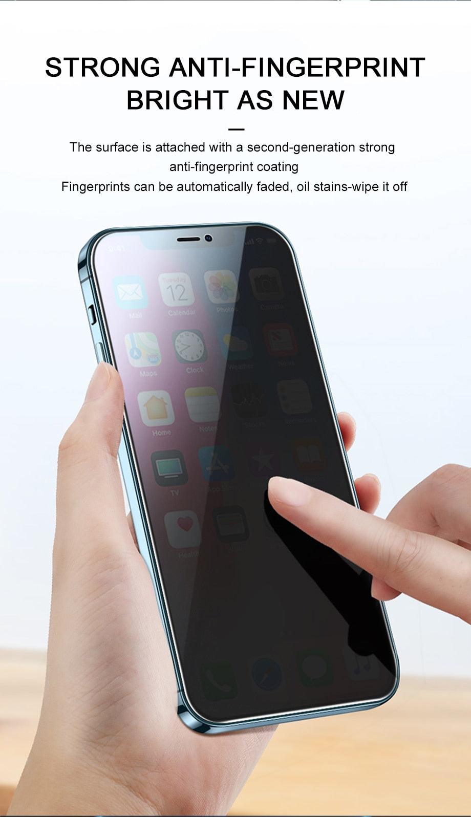 3PCS Privacy Protective Glass For iPhone 11 12 13 14 Pro Max Anti Spy Tempered Glass on iPhone Xs Max X XR Screen Protector Film Privacy Screen Protector for iPhone