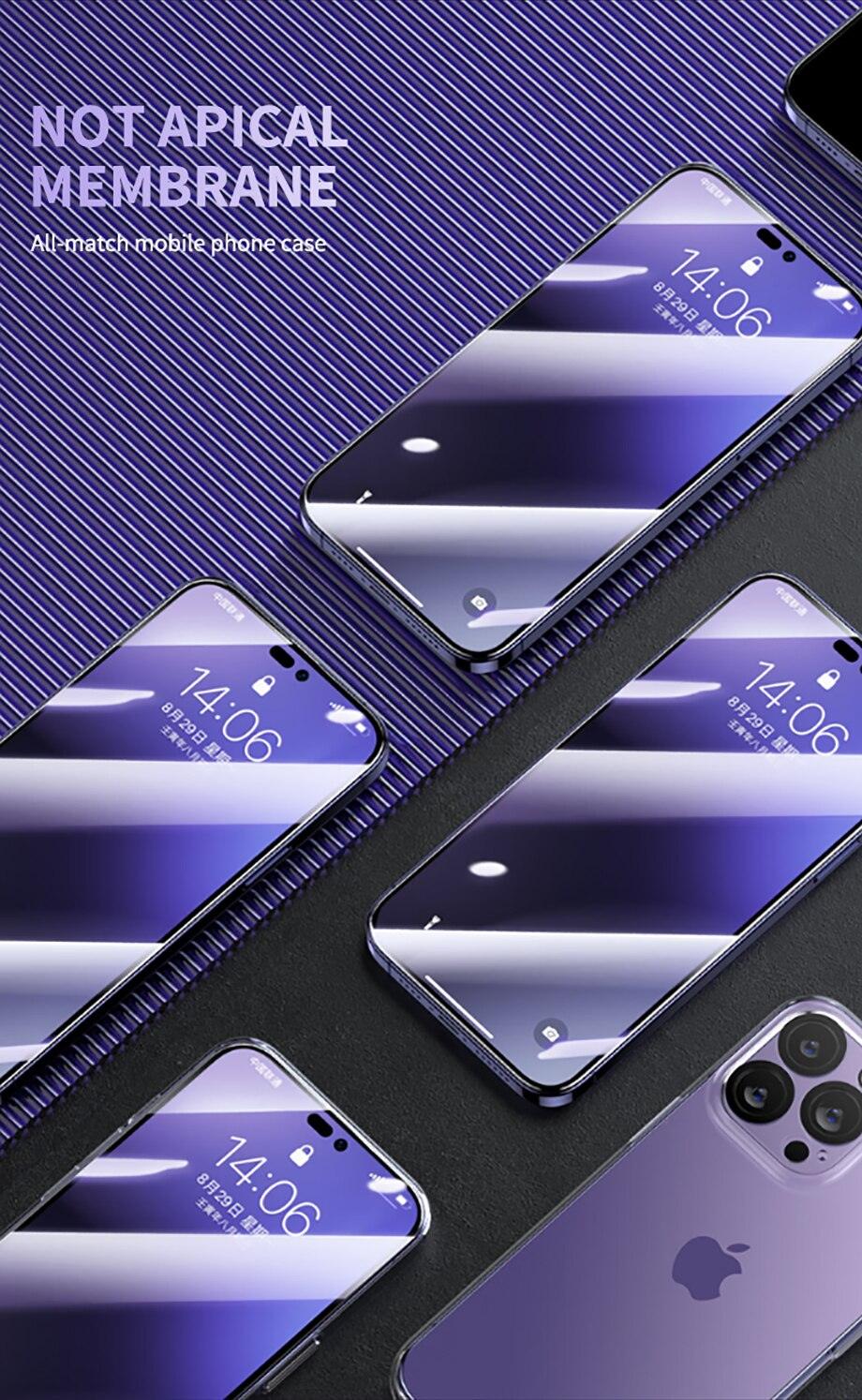 40D High Quality Full Cover Screen Protector For iPhone 14 13 12 11 PRO MAX Tempered Glass For Iphone XS XR X14 13 12 Mini Plus Tempered Glass Screen Protector Compatible For iPhone