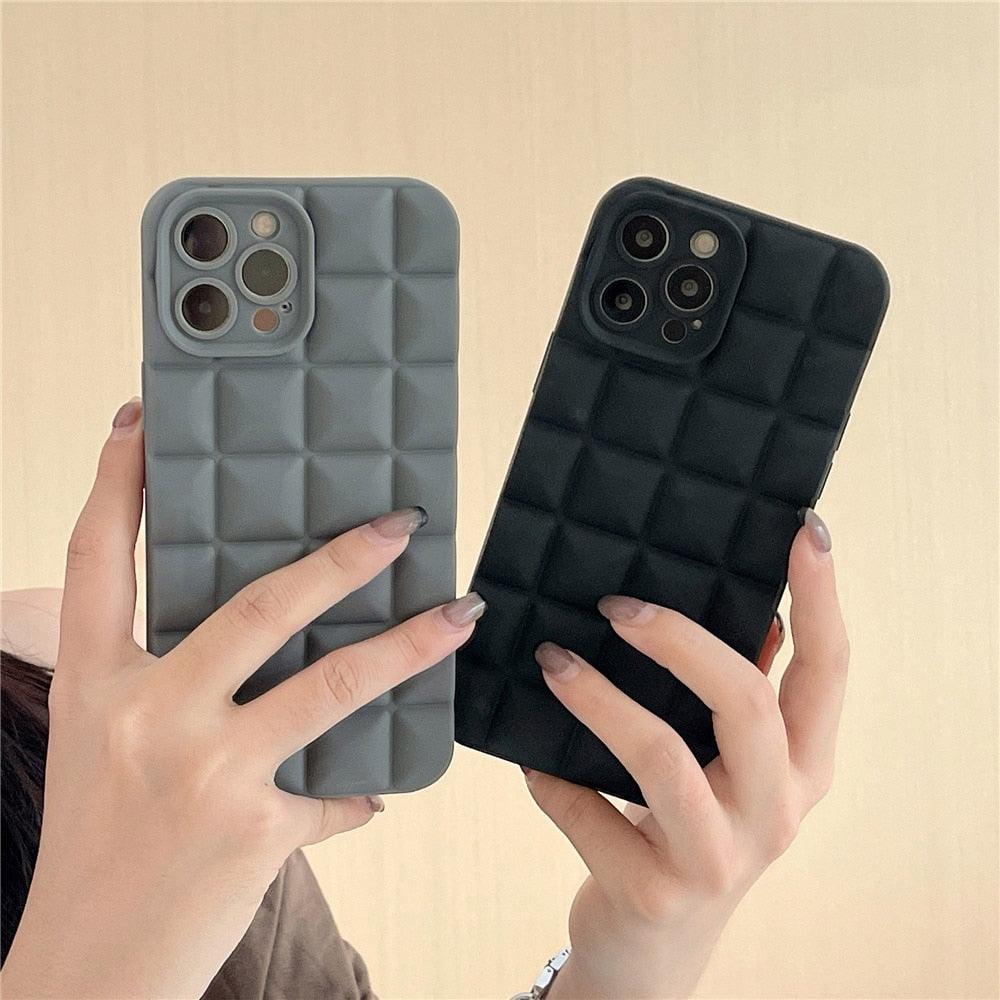 Unique Phone Case For iPhone 14 Pro 13 12 11 Pro Fashion 3D Soft Silicon Shockproof For iPhone 14 Case Bubble Case Cute Full Body Shape Soft Silicone Slim Cushioned Beautiful Elegant Case For Women