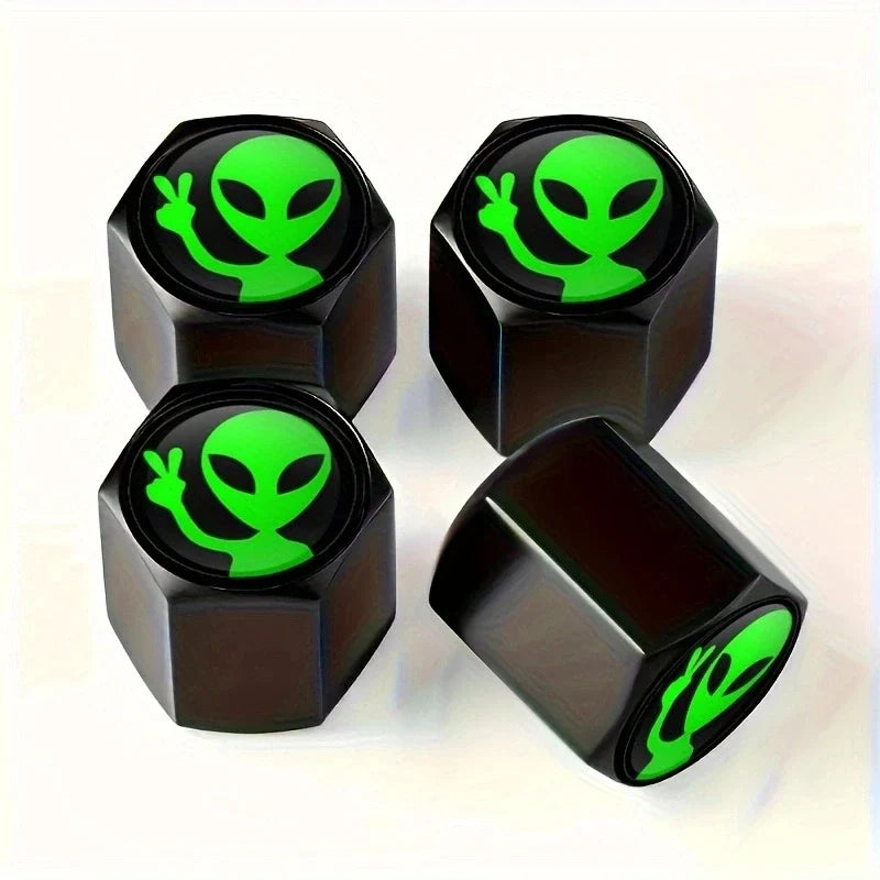 4PCS Aluminium Valve Stem Caps