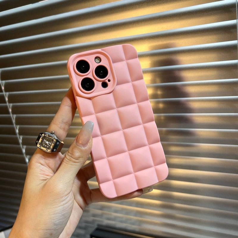 Unique Phone Case For iPhone 14 Pro 13 12 11 Pro Fashion 3D Soft Silicon Shockproof For iPhone 14 Case Bubble Case Cute Full Body Shape Soft Silicone Slim Cushioned Beautiful Elegant Case For Women