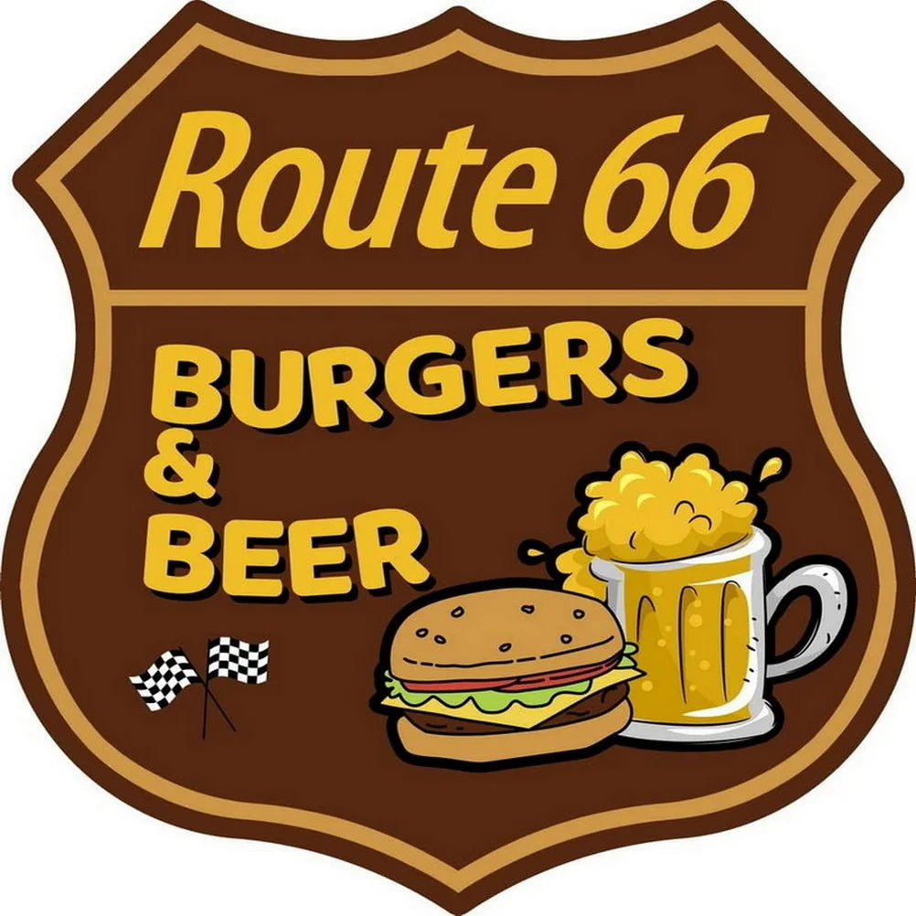 Route 66 American Dreams Shield Metal Tin Signs Posters