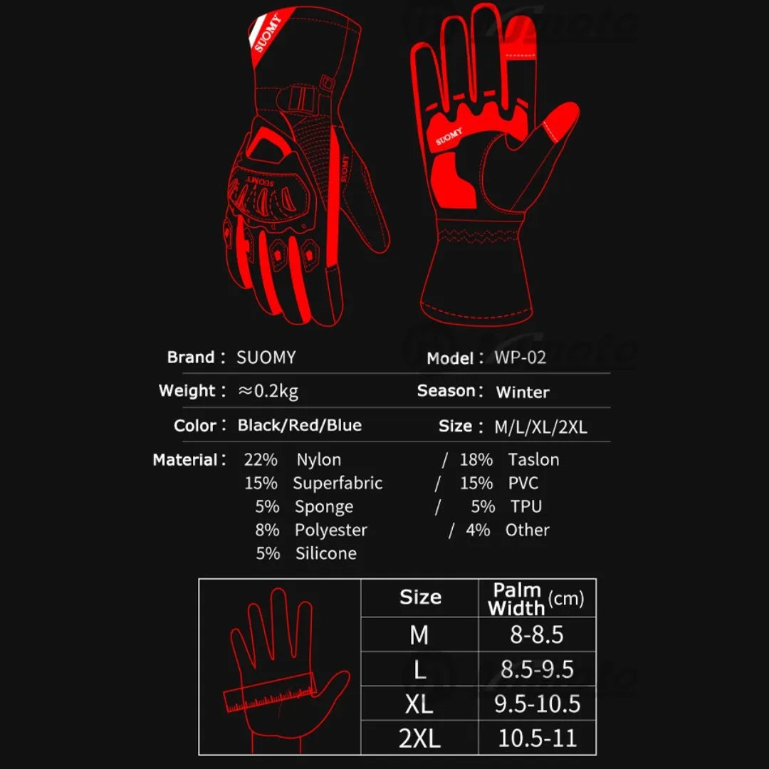 Warm Winter Windproof Waterproof Touch Screen Gloves