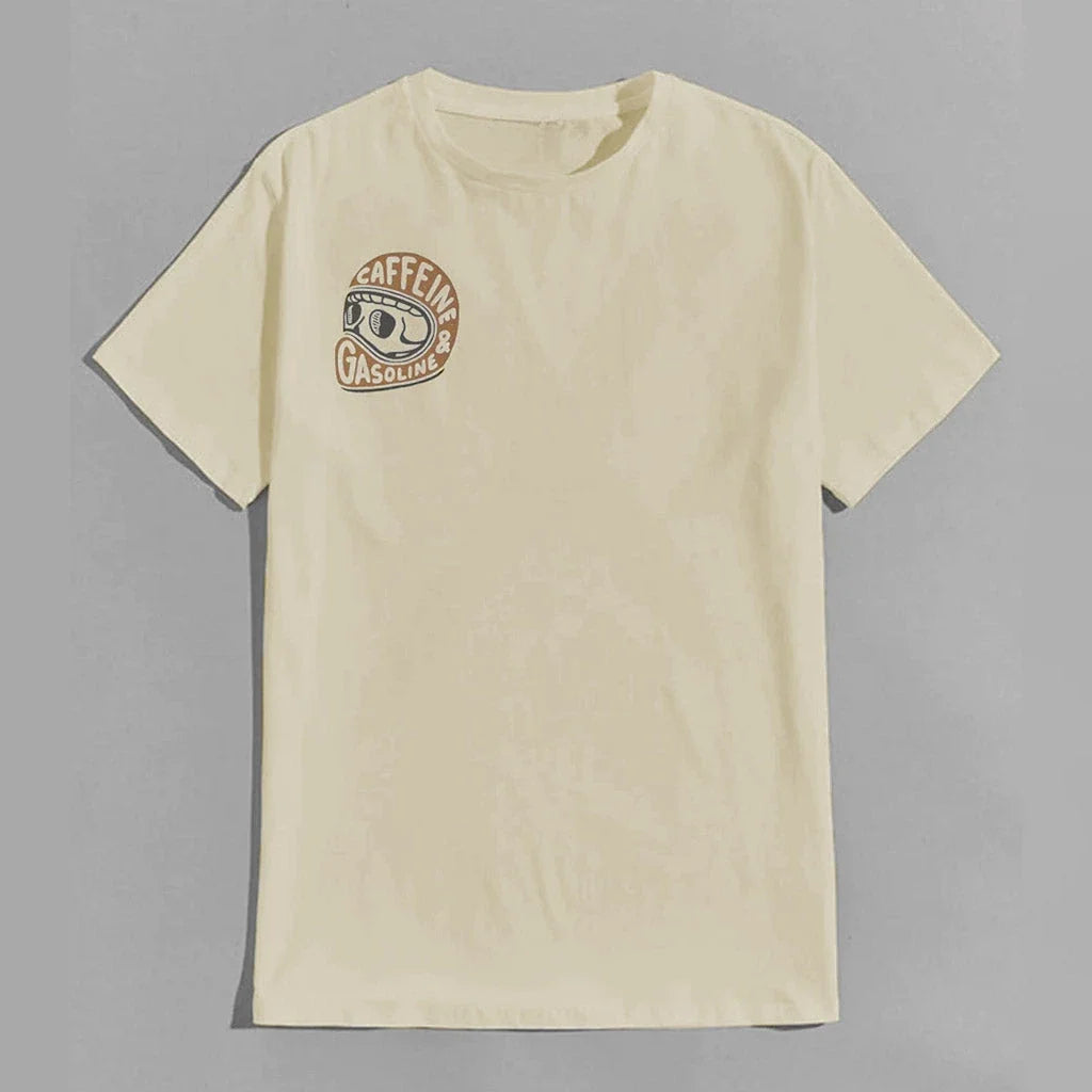 Caffeine & Gasoline Graphic Cotton T-shirt Unisex