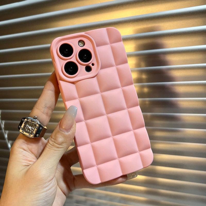 Unique Phone Case For iPhone 14 Pro 13 12 11 Pro Fashion 3D Soft Silicon Shockproof For iPhone 14 Case Bubble Case Cute Full Body Shape Soft Silicone Slim Cushioned Beautiful Elegant Case For Women