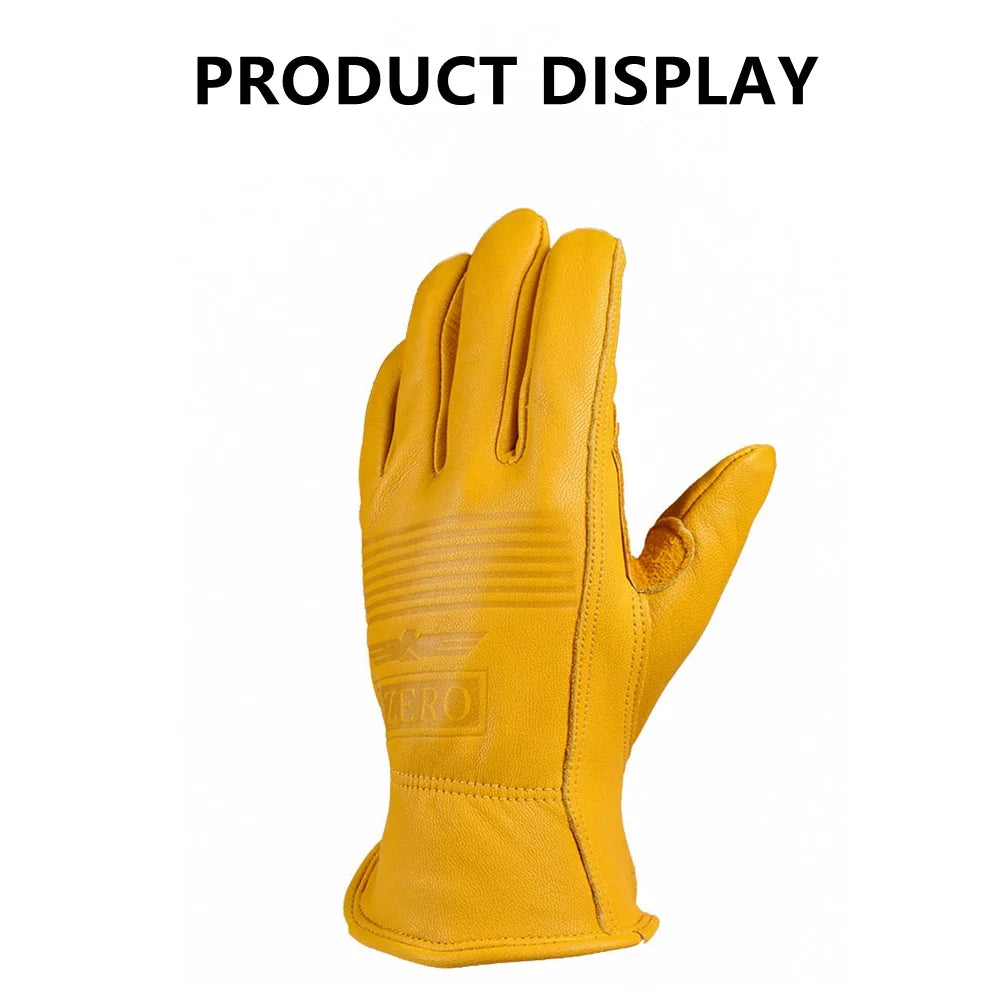 Shockproof & Waterproof & Windproof Leather (Sheep) Gloves