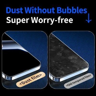 Edge to Edge Coverage Screen Protector for iPhone 14 Pro Max 12 13 Dust Free Phone Screen Protector Glass With Install Proof Without Bubbles