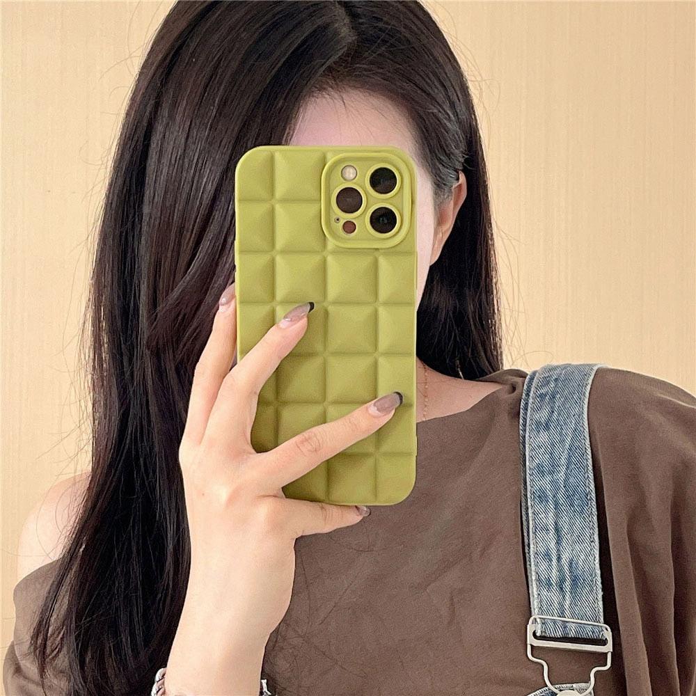 Unique Phone Case For iPhone 14 Pro 13 12 11 Pro Fashion 3D Soft Silicon Shockproof For iPhone 14 Case Bubble Case Cute Full Body Shape Soft Silicone Slim Cushioned Beautiful Elegant Case For Women