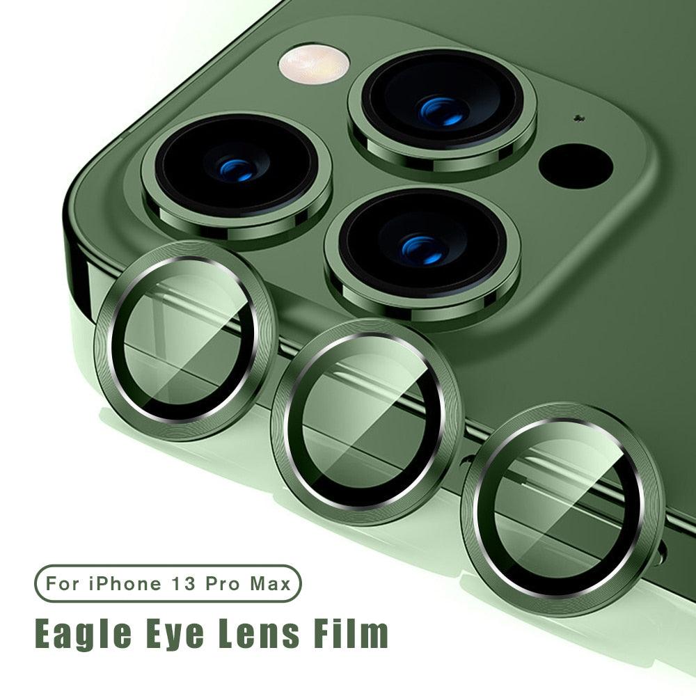 Camera Lens Ring For iPhone 13 14 12 Pro Max Mini Full Cover Metal Ring Tempered Glass On iPhone13pro Back Screen Protector Camera Tempered Glass Protective Film Aluminum Alloy Camera Lens Cover