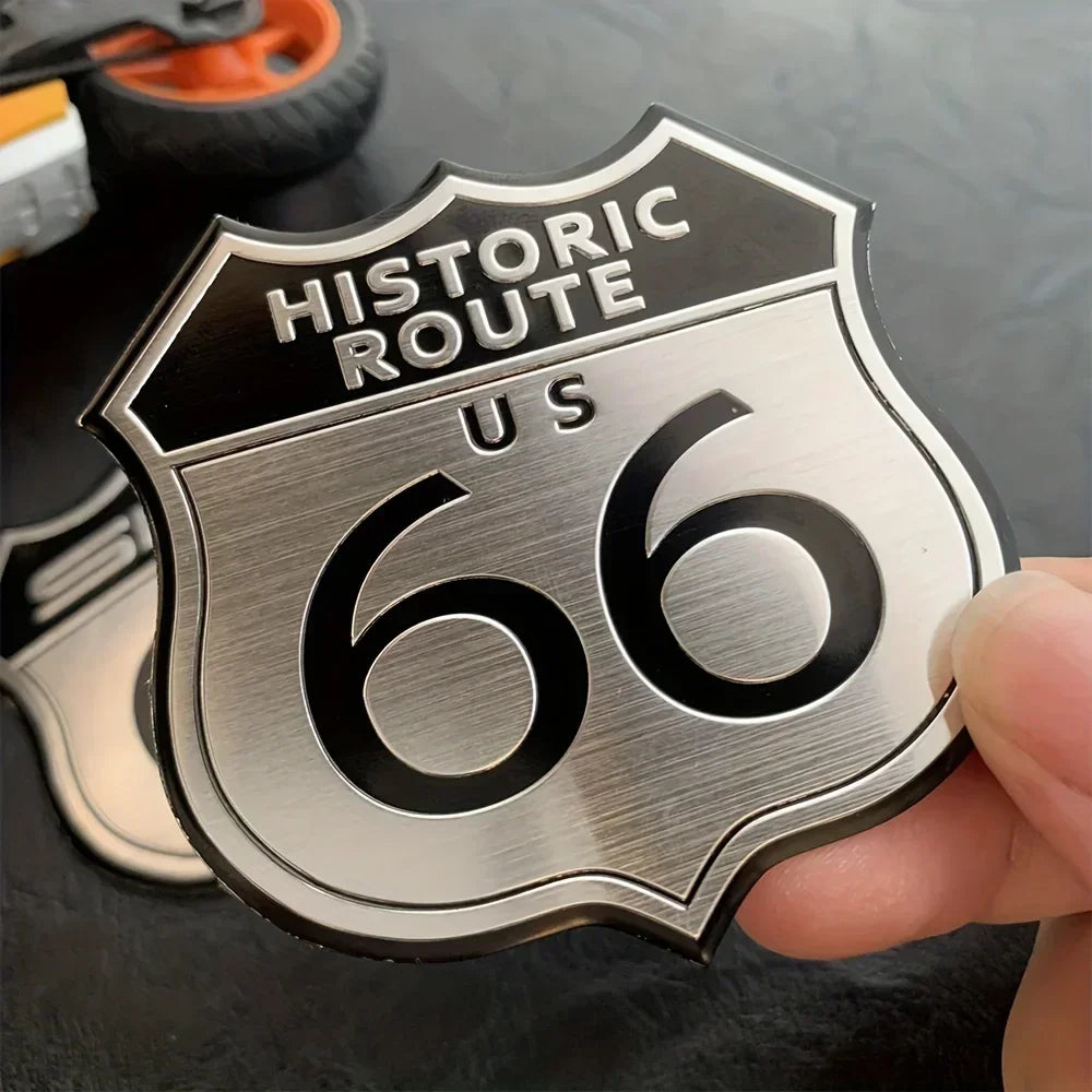 Aluminum Stickers 3D 66 Historic Route