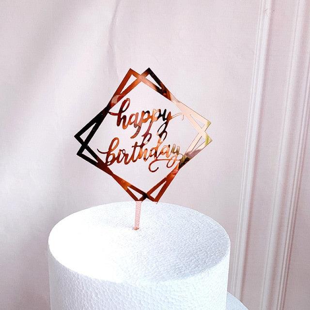 Acrylic One Cake Topper Top Cake One Cake Topper Birthday Cake Topper Double Sided For Anniversaries And Parties Birthday Party Cupcake Toppers Flags Wedding Baby Shower Supplies Lovely Baking Dessert Decorations