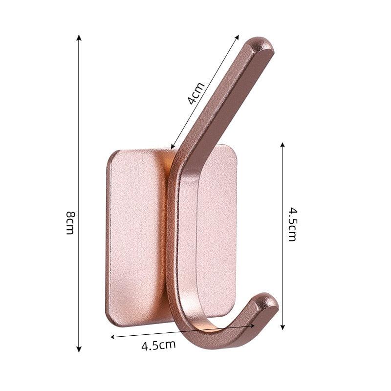 Adhesive Wall Hooks Mounted Door Key Cloth Coat Bathroom Robe Hanger Kitchen Hardware Rack Shelf Bag Hook Organizer For Hanging Bathroom Toilet Sticky Hook