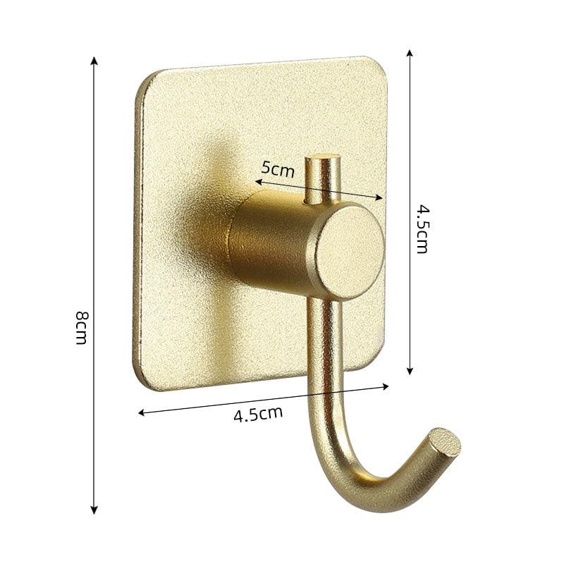 Adhesive Wall Hooks Mounted Door Key Cloth Coat Bathroom Robe Hanger Kitchen Hardware Rack Shelf Bag Hook Organizer For Hanging Bathroom Toilet Sticky Hook