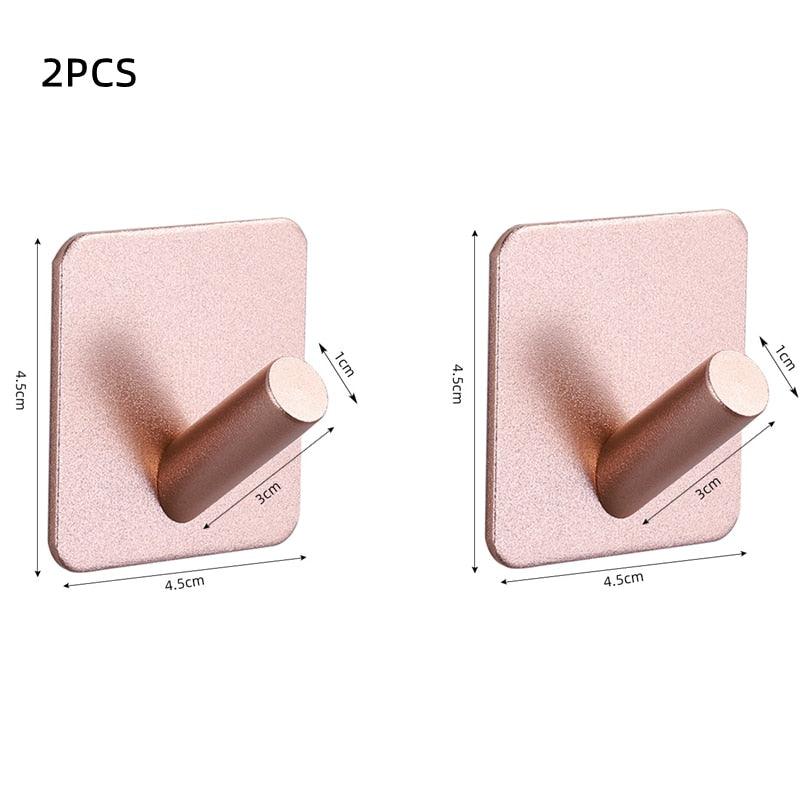 Adhesive Wall Hooks Mounted Door Key Cloth Coat Bathroom Robe Hanger Kitchen Hardware Rack Shelf Bag Hook Organizer For Hanging Bathroom Toilet Sticky Hook