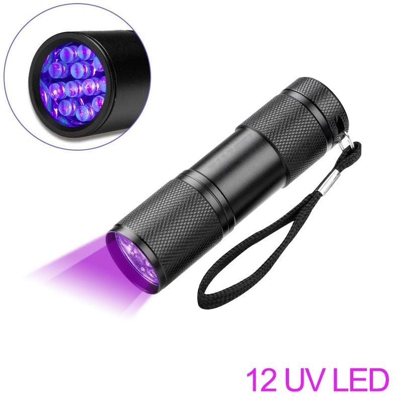 Adjustable Rechargeable UV Flashlight Black Light 21LED 12LED Handheld Portable Torch Light Ultraviolet Flashlight Detector Flashlight Torch For Bed Bug Dog Urine Pet Stains Matching With Pet Odor Eliminator